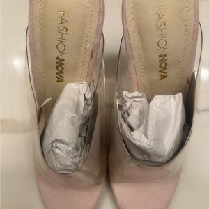 Fashion Nova Light Pink Mules
